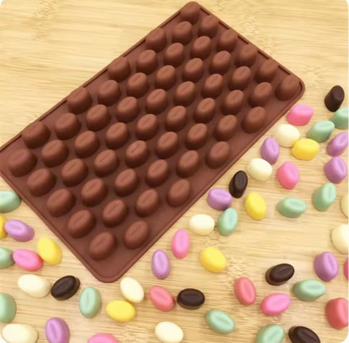 Coffee Beans Shaped Silicone Chocolate Mold, Mini Chocolate Coffee Bean Silicone Mold, Cookies Decorating Tools Coffee Beans Shaped Silicone Chocolate Mold, Mini Chocolate Coffee Bean Silicone Mold, Cookies Decorating Tools